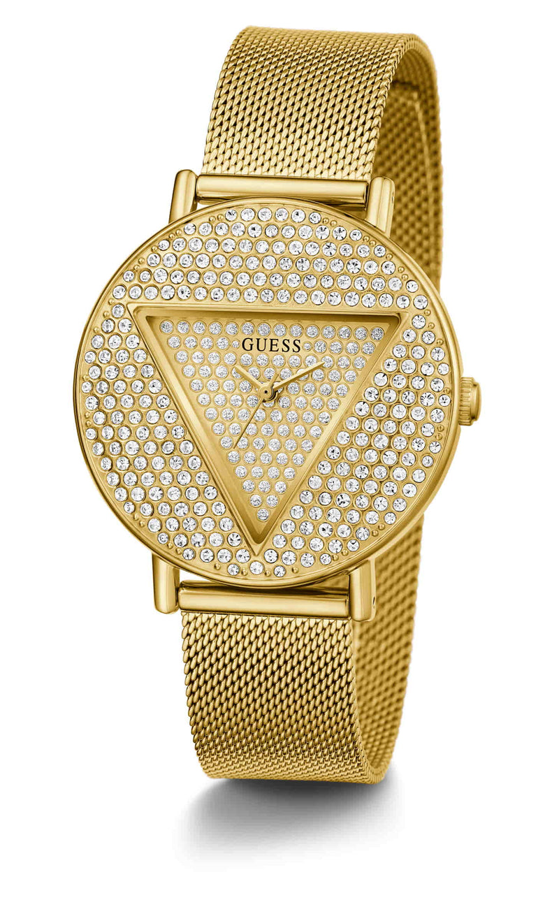 Guess Iconic Champagne Round Dial Analog Women Watch Watch Guess