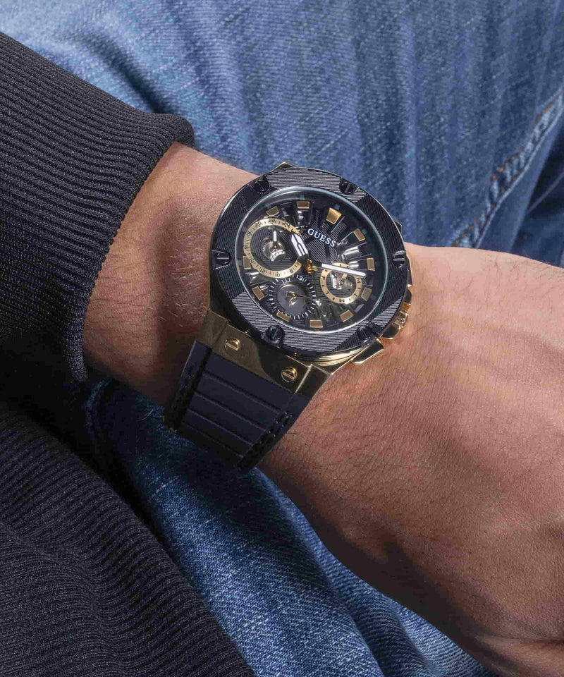 Guess Circuit Gold Round Dial Multi-function Men Watch Watch Guess