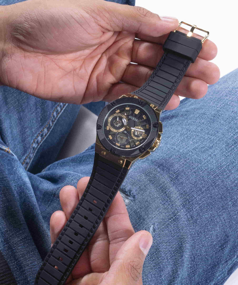 Guess Circuit Gold Round Dial Multi-function Men Watch Watch Guess