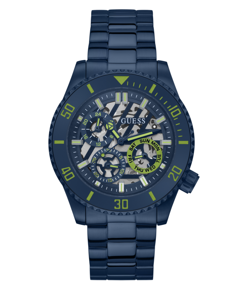 Guess Axle Blue Round Dial Quartz Analog Men Watch Watch Guess