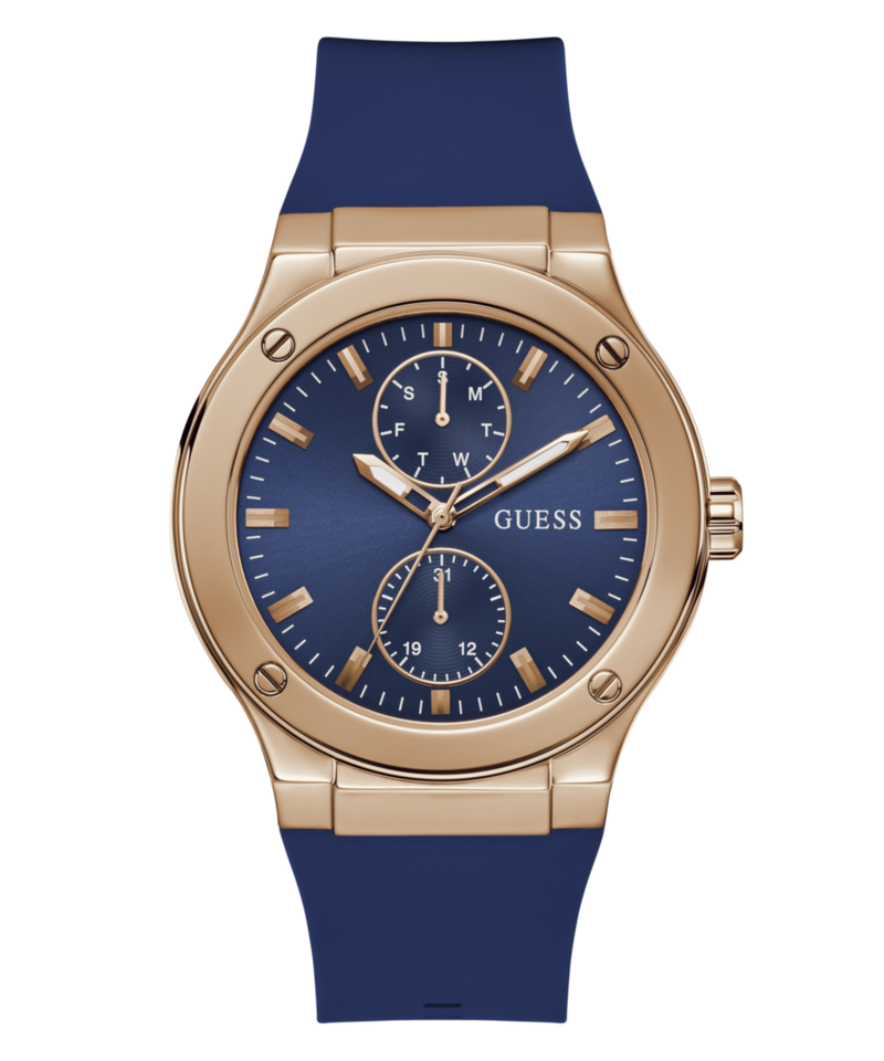 Guess Blue Round Dial Quartz Analog Men Watch Watch Guess