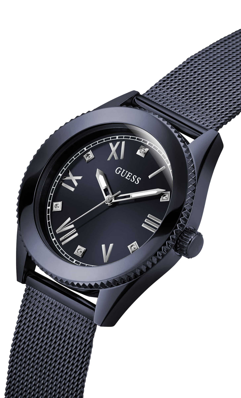 Guess Noble Navy Round Dial Analog Men Watch Watch Guess