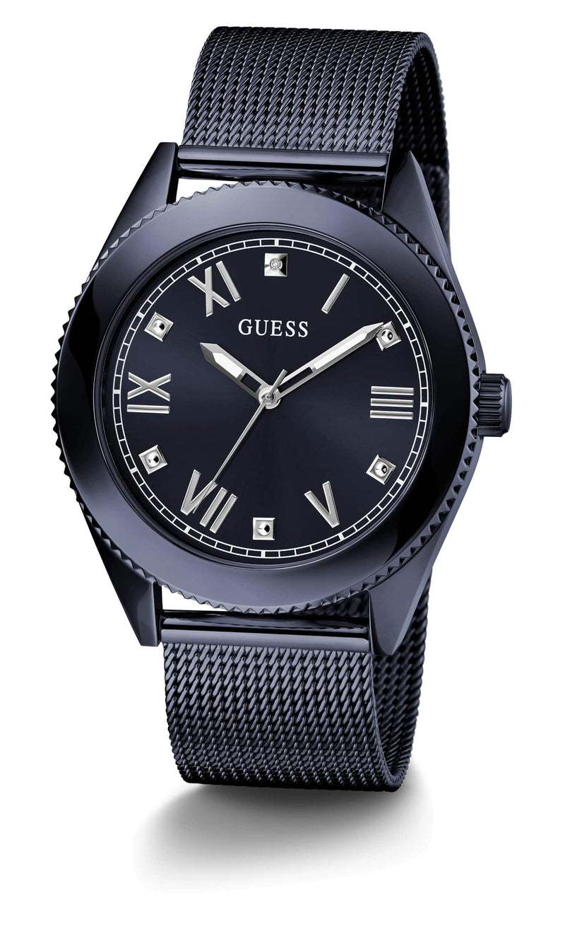 Guess Noble Navy Round Dial Analog Men Watch Watch Guess