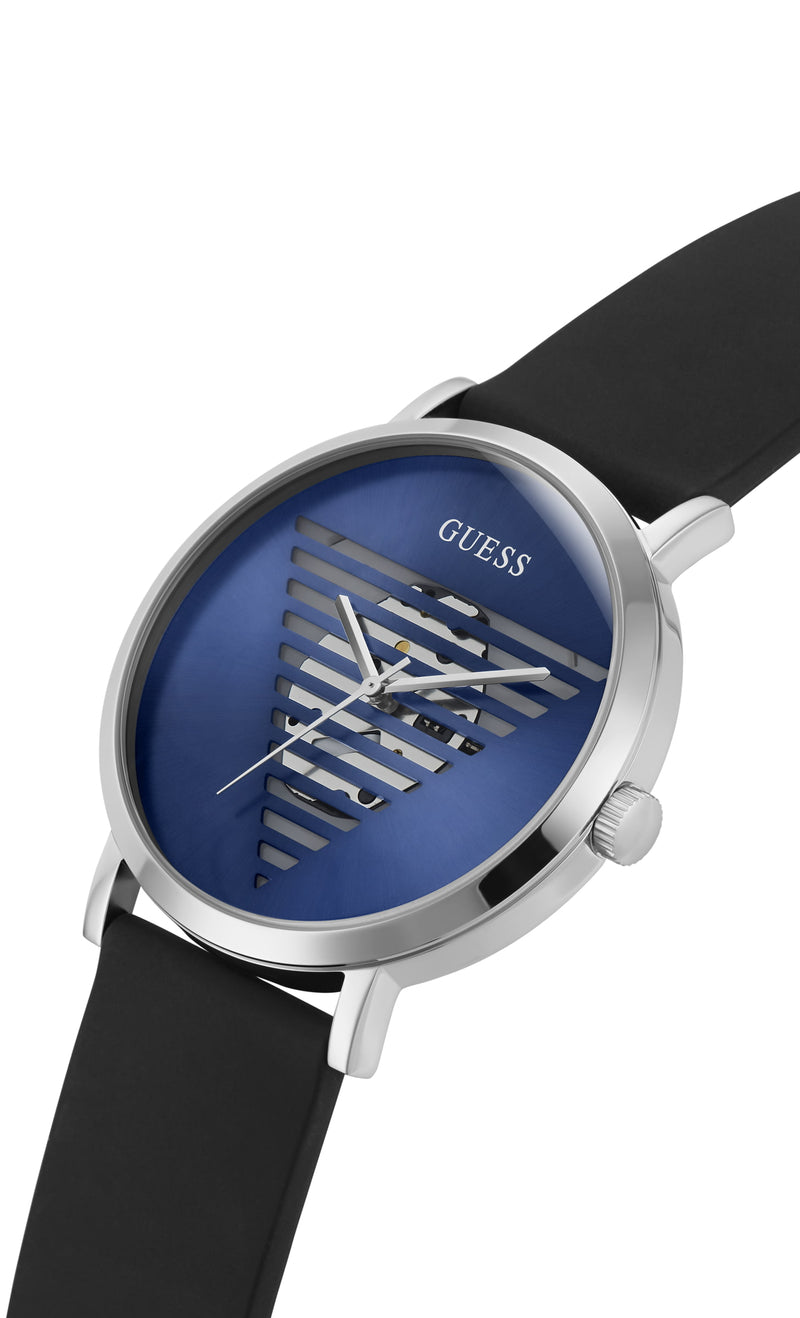 Guess Idol Silver Round Dial Analog Men Watch Watch Guess