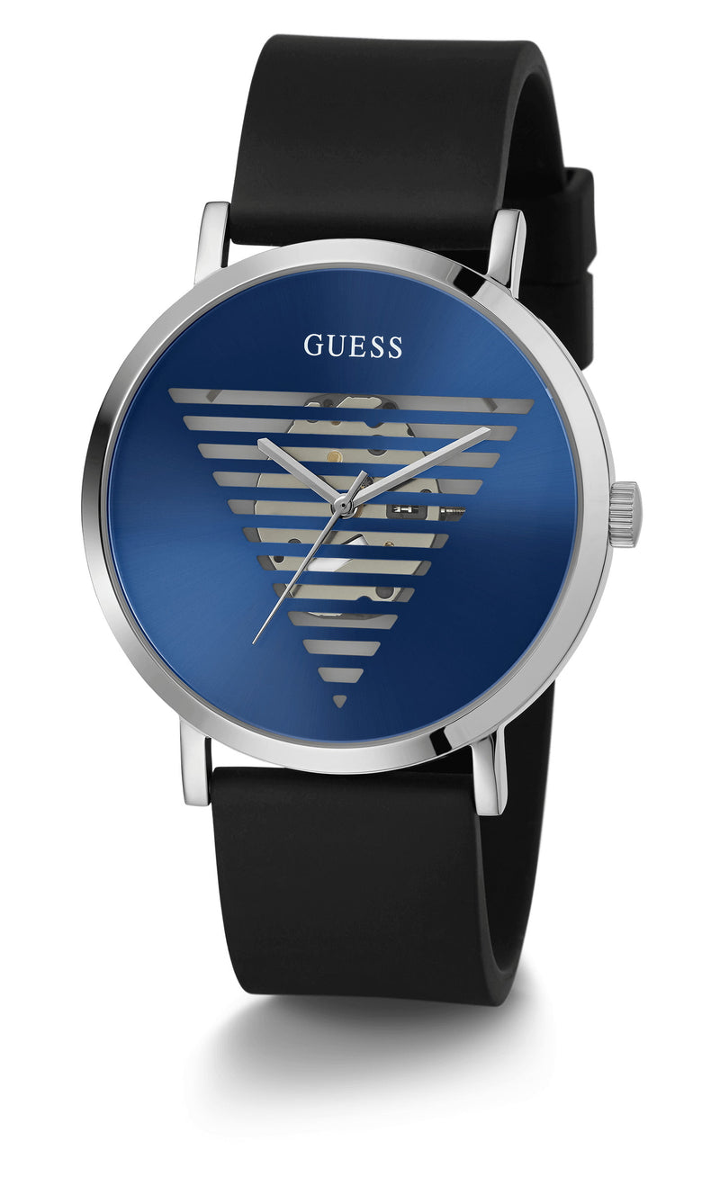 Guess Idol Silver Round Dial Analog Men Watch Watch Guess