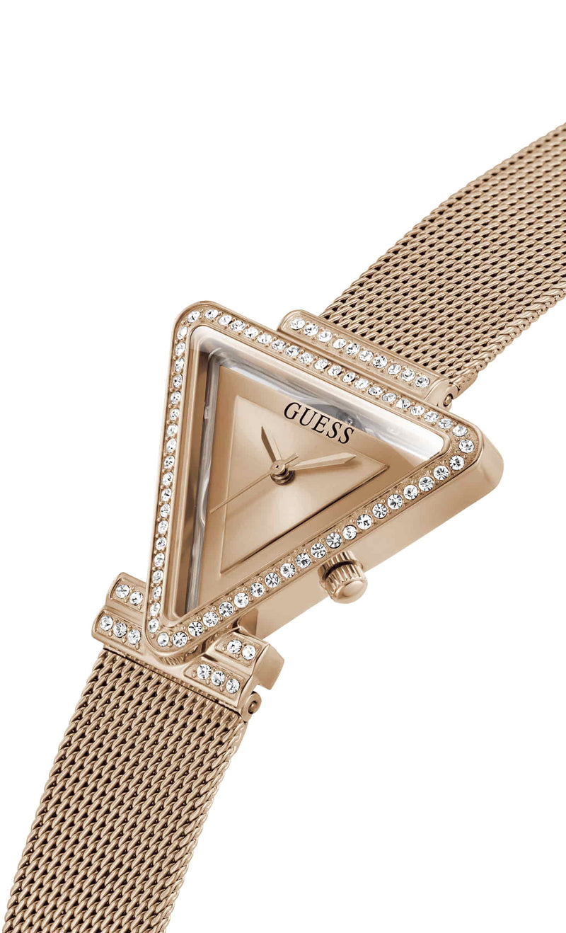 Guess Fame Rose gold Triangle Dial Analog Women Watch Watch Guess