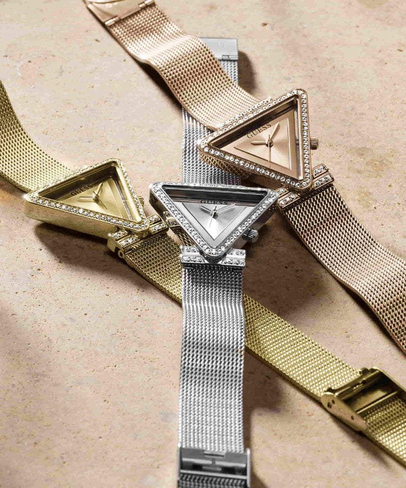 Guess Fame Rose gold Triangle Dial Analog Women Watch Watch Guess