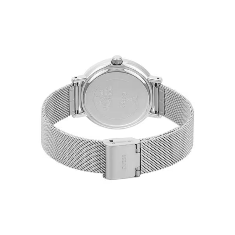 Guess Silver Round Dial Quartz Analog Women Watch Watch Guess