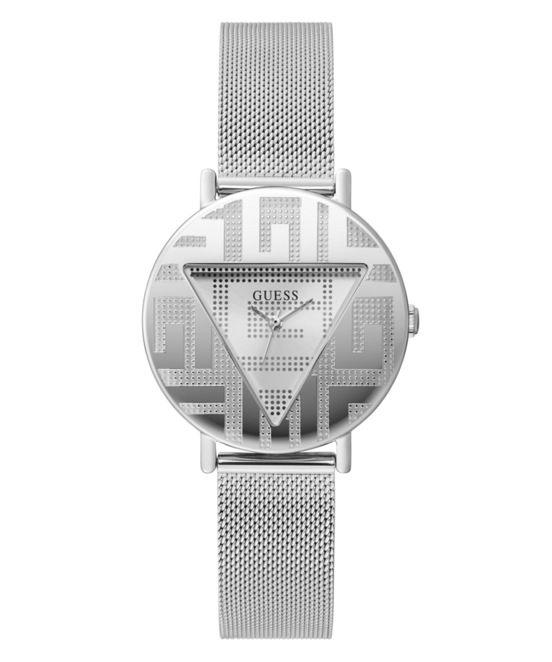 Guess Silver Round Dial Quartz Analog Women Watch Watch Guess