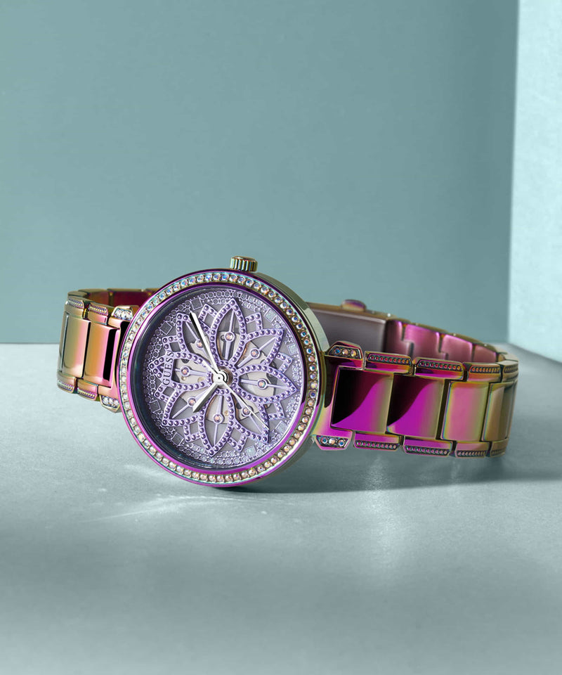 Guess Lily Iridescent Round Dial Analog Women Watch Watch Guess