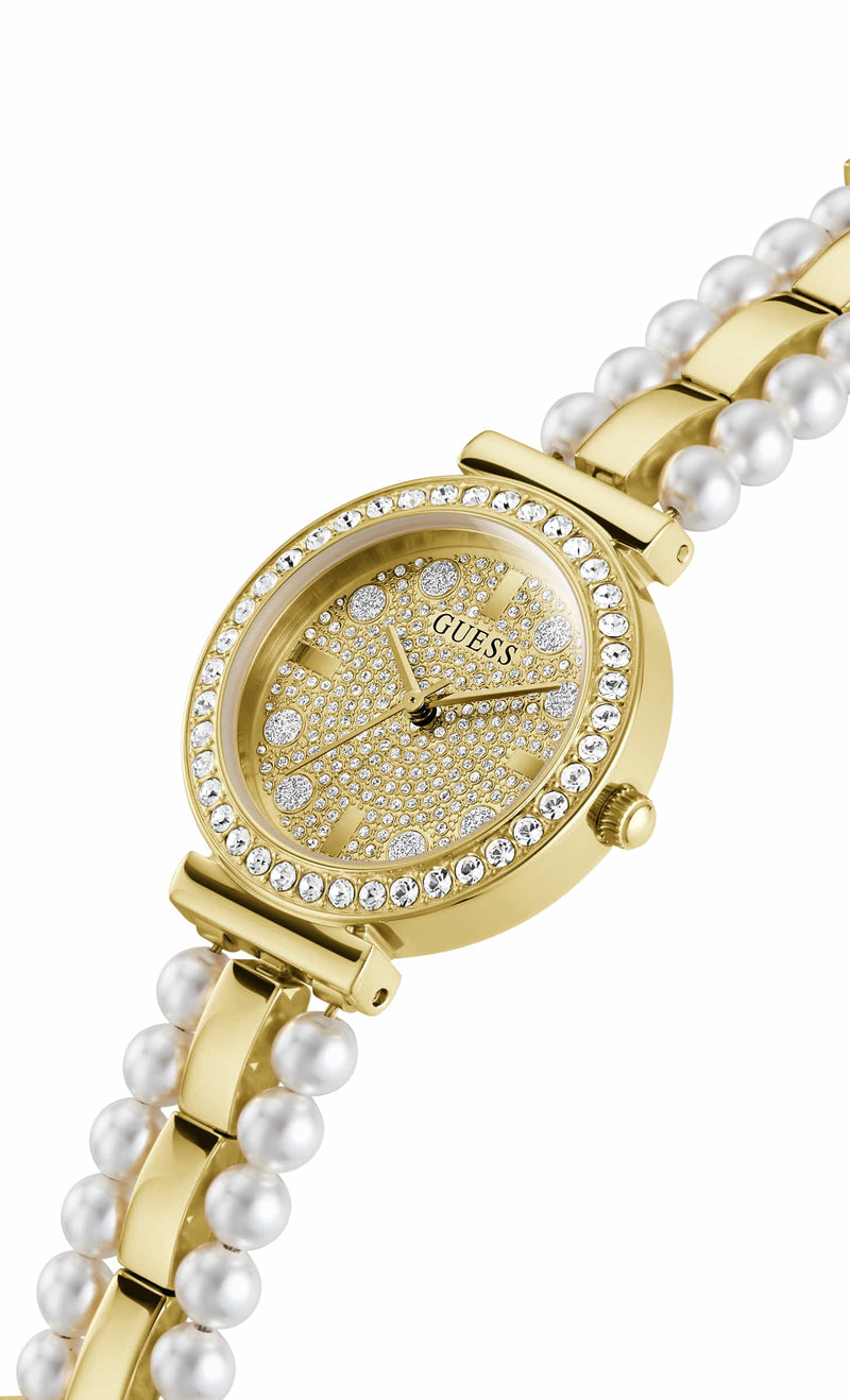 Guess Gala Champagne Round Dial Analog Women Watch Watch Guess