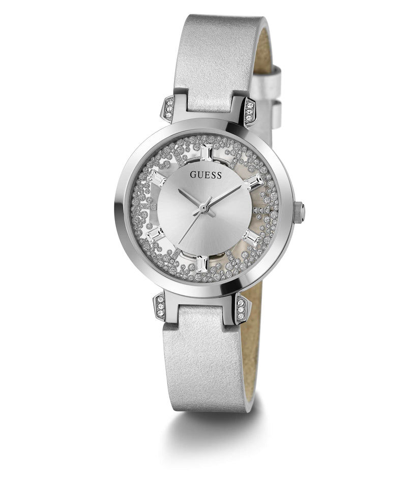 Guess Dress Silver Round Dial Analog Women Watch Watch Guess