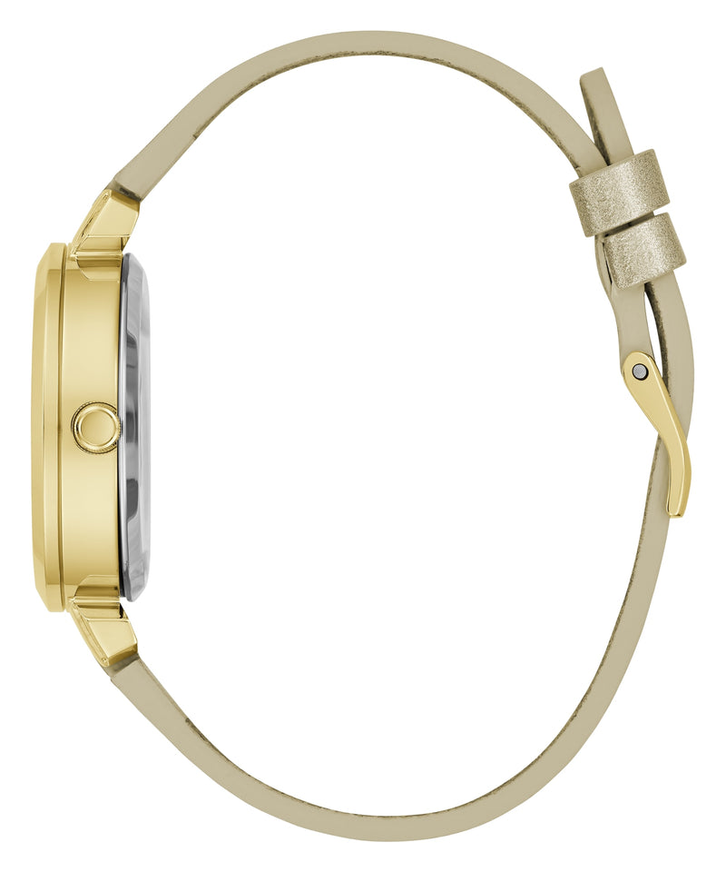 Guess Dress Champagne Round Dial Analog Women Watch Watch Guess