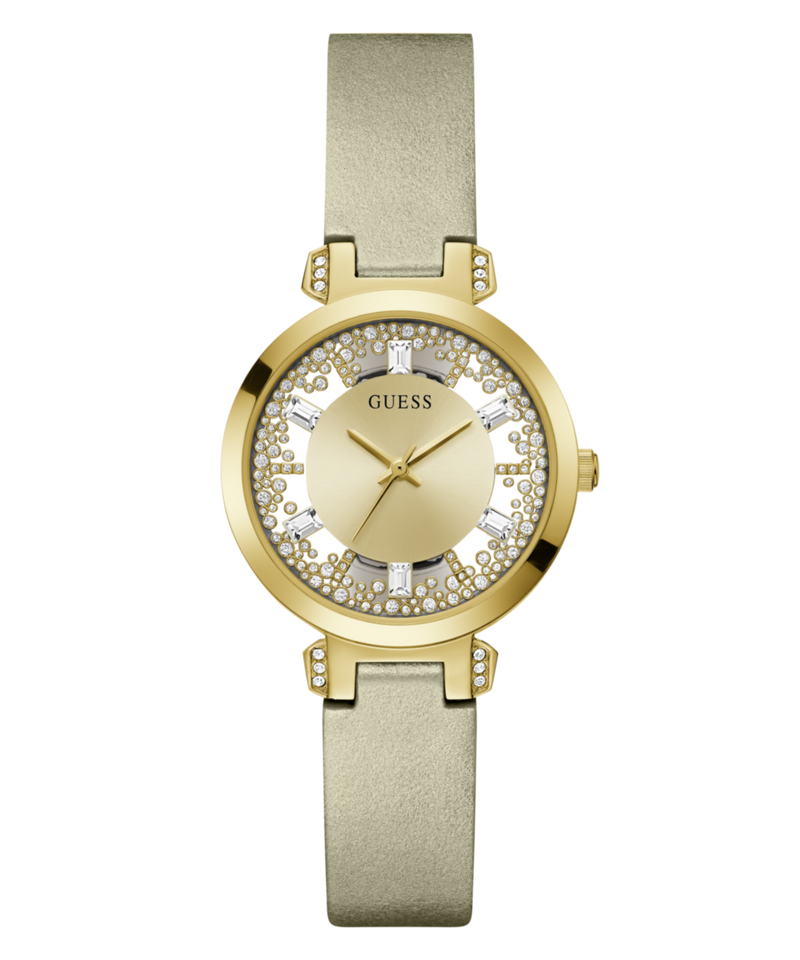 Guess Dress Champagne Round Dial Analog Women Watch Watch Guess