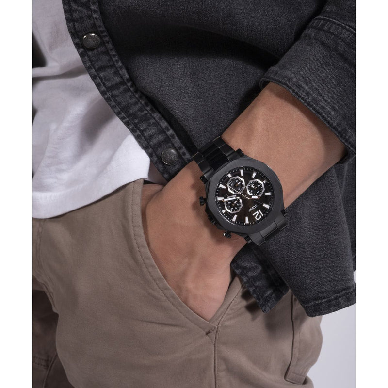 Guess Edge Black Round Dial Multi-function Men Watch Watch Guess