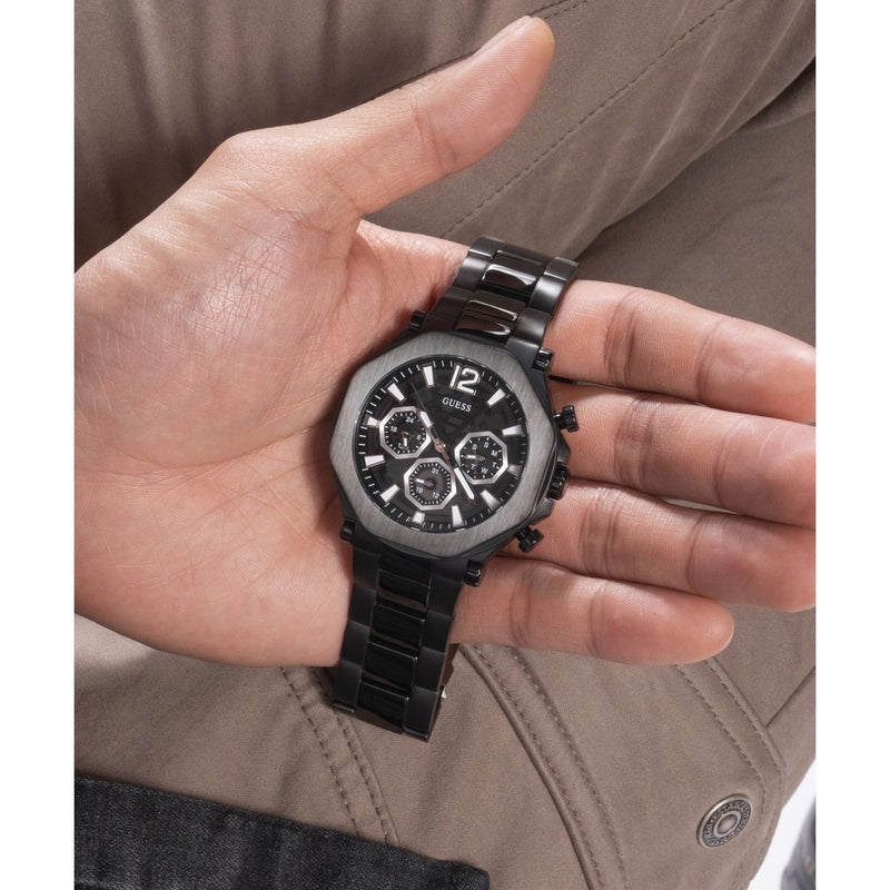 Guess Edge Black Round Dial Multi-function Men Watch Watch Guess