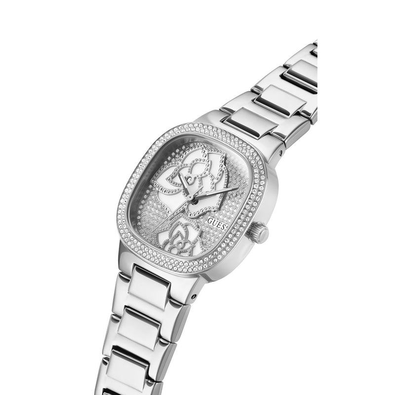 Guess Silver Square Dial Quartz Analog Women Watch Watch Guess