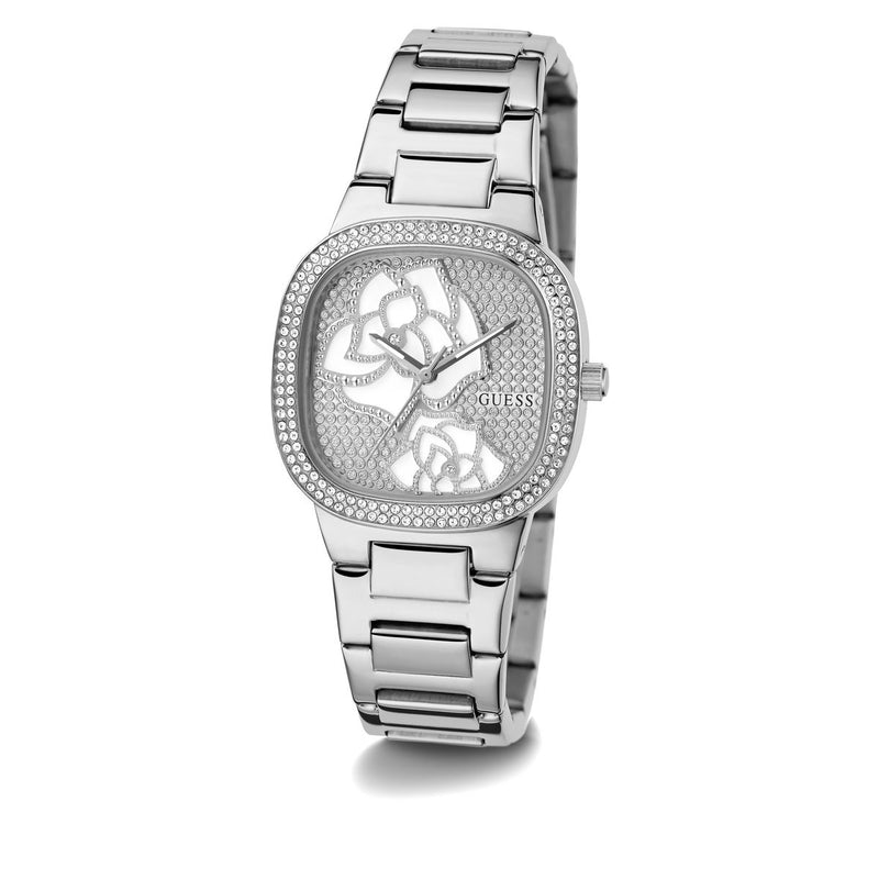 Guess Silver Square Dial Quartz Analog Women Watch Watch Guess