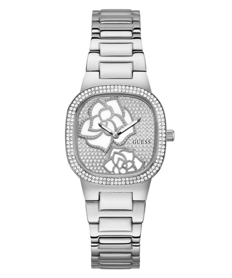 Guess Silver Square Dial Quartz Analog Women Watch Watch Guess