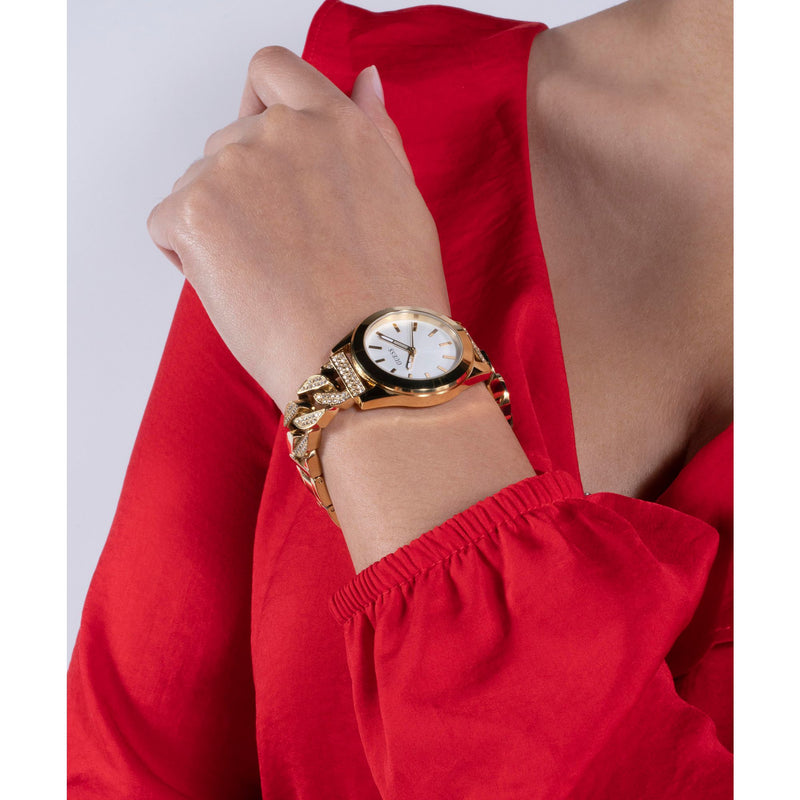 Guess Gb Serena White Round Dial Quartz Analog Women Watch Watch Guess