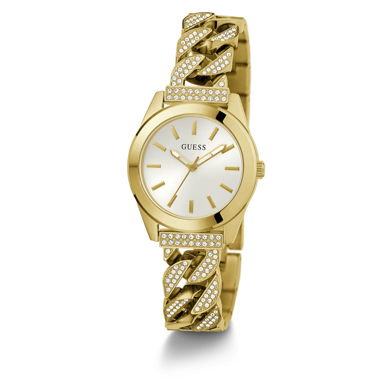 Guess Gb Serena White Round Dial Quartz Analog Women Watch Watch Guess