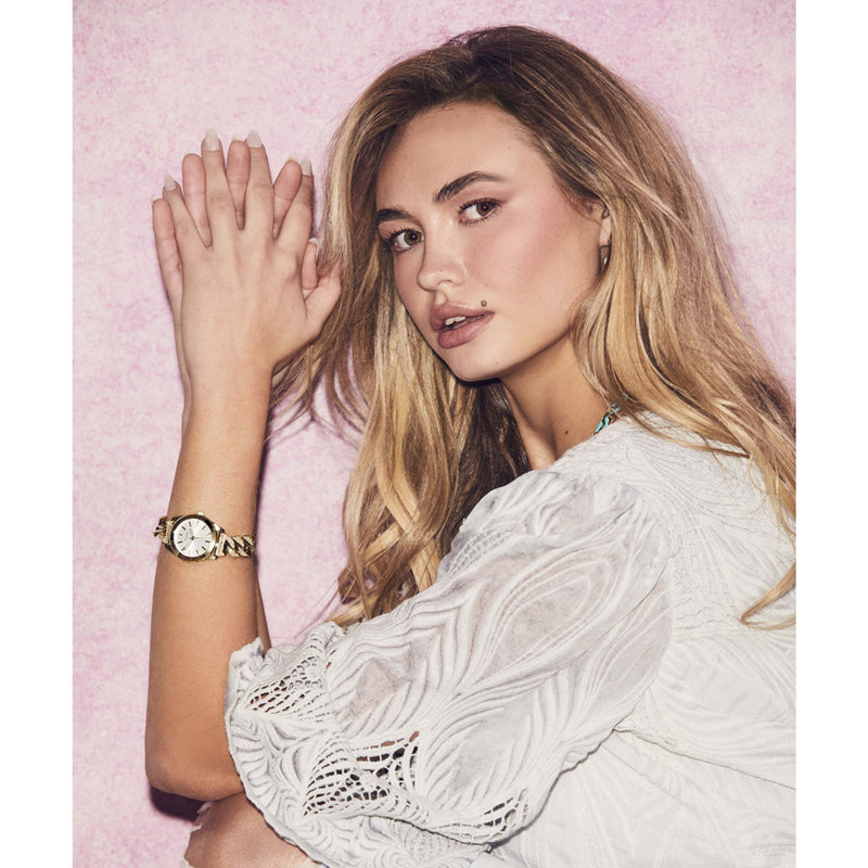 Guess Gb Serena White Round Dial Quartz Analog Women Watch Watch Guess