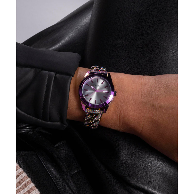 Guess Gb Serena Silver Tone Round Dial Quartz Analog Women Watch Watch Guess