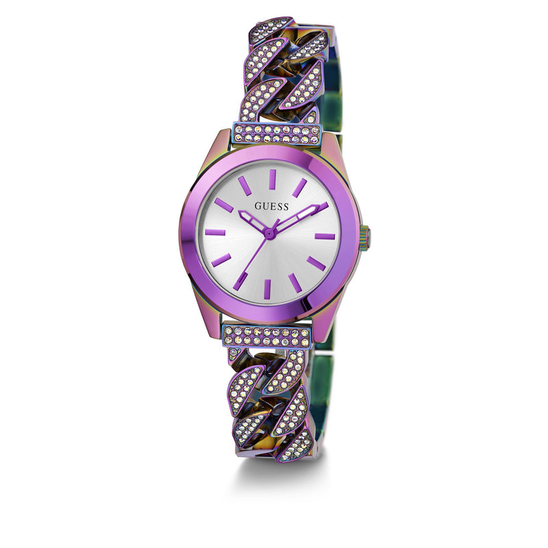 Guess Gb Serena Silver Tone Round Dial Quartz Analog Women Watch Watch Guess