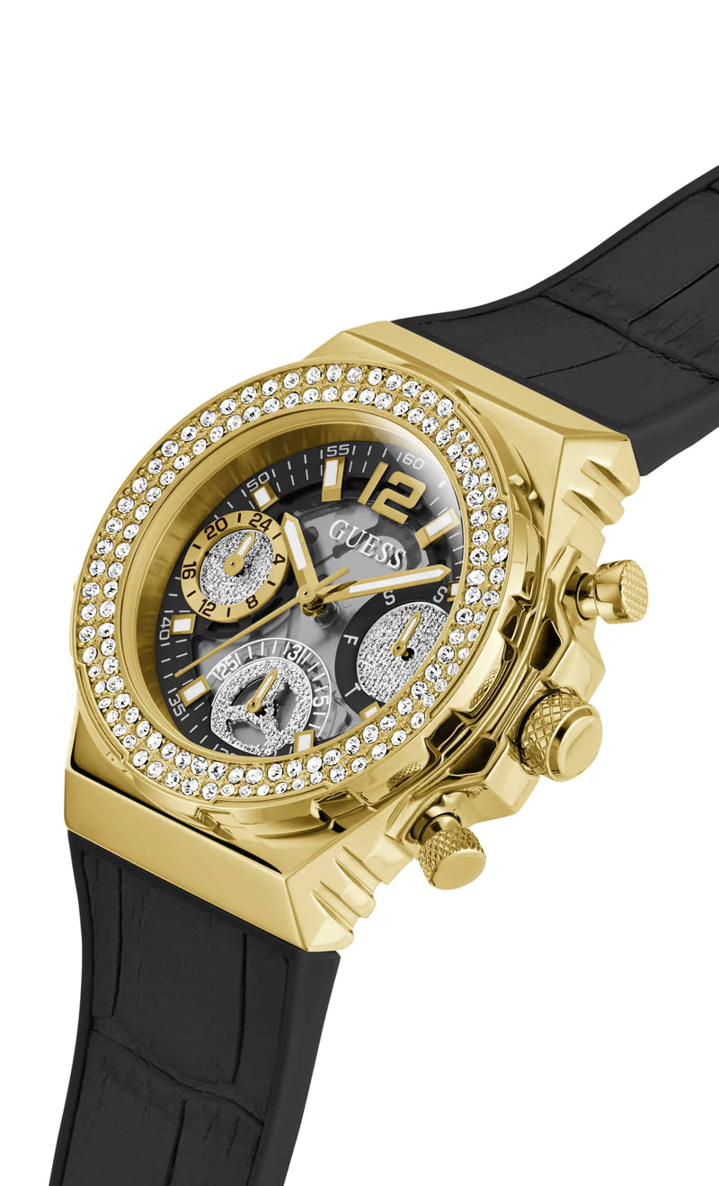 Guess Fusion Gold Round Dial Multi-function Women Watch Watch Guess