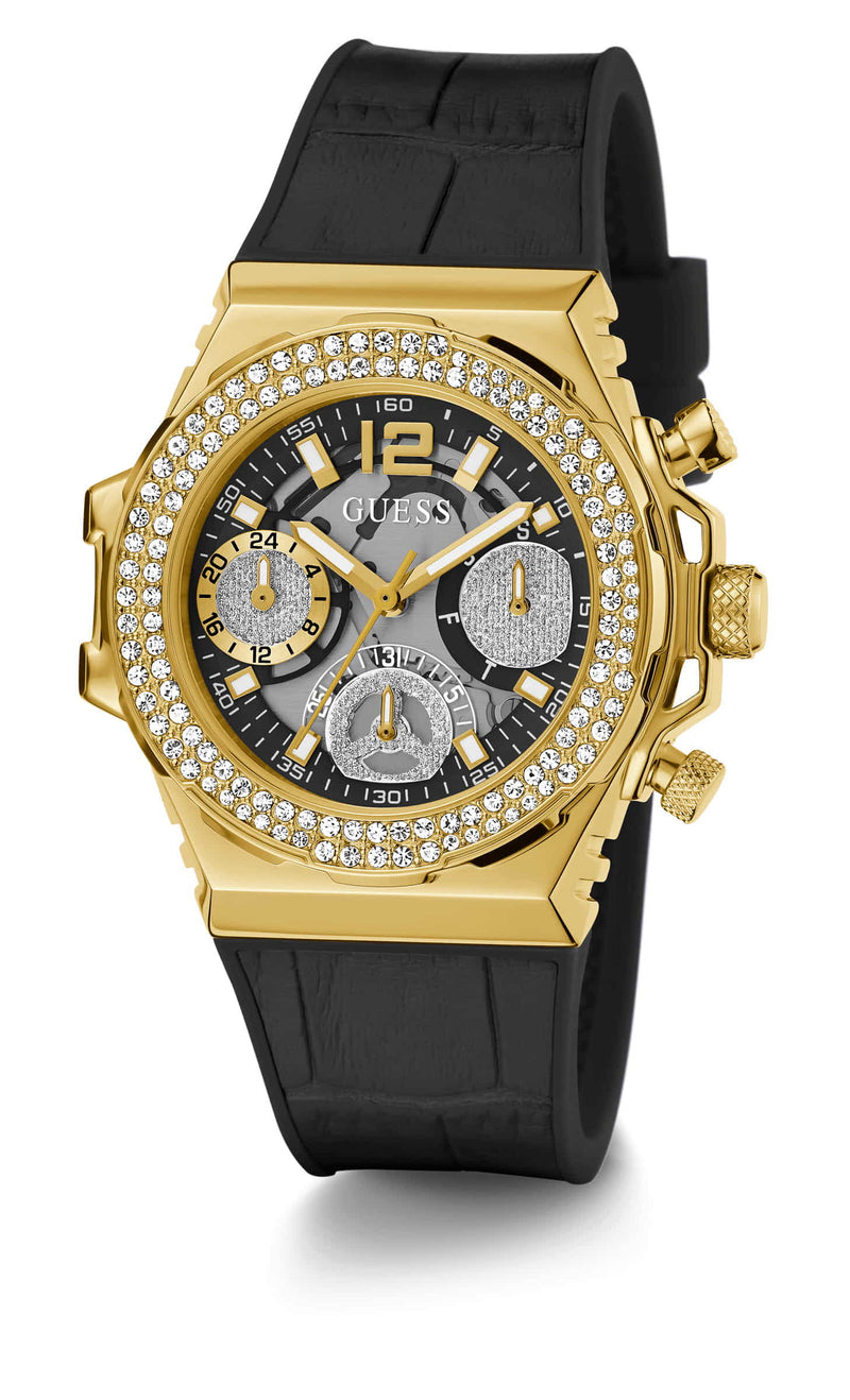 Guess Fusion Gold Round Dial Multi-function Women Watch Watch Guess