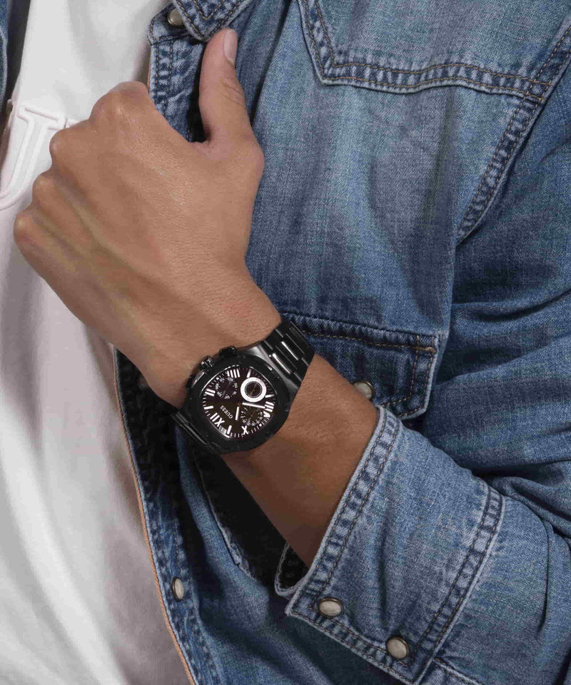 Guess Headline Black Square Dial Multi-function Men Watch Watch Guess