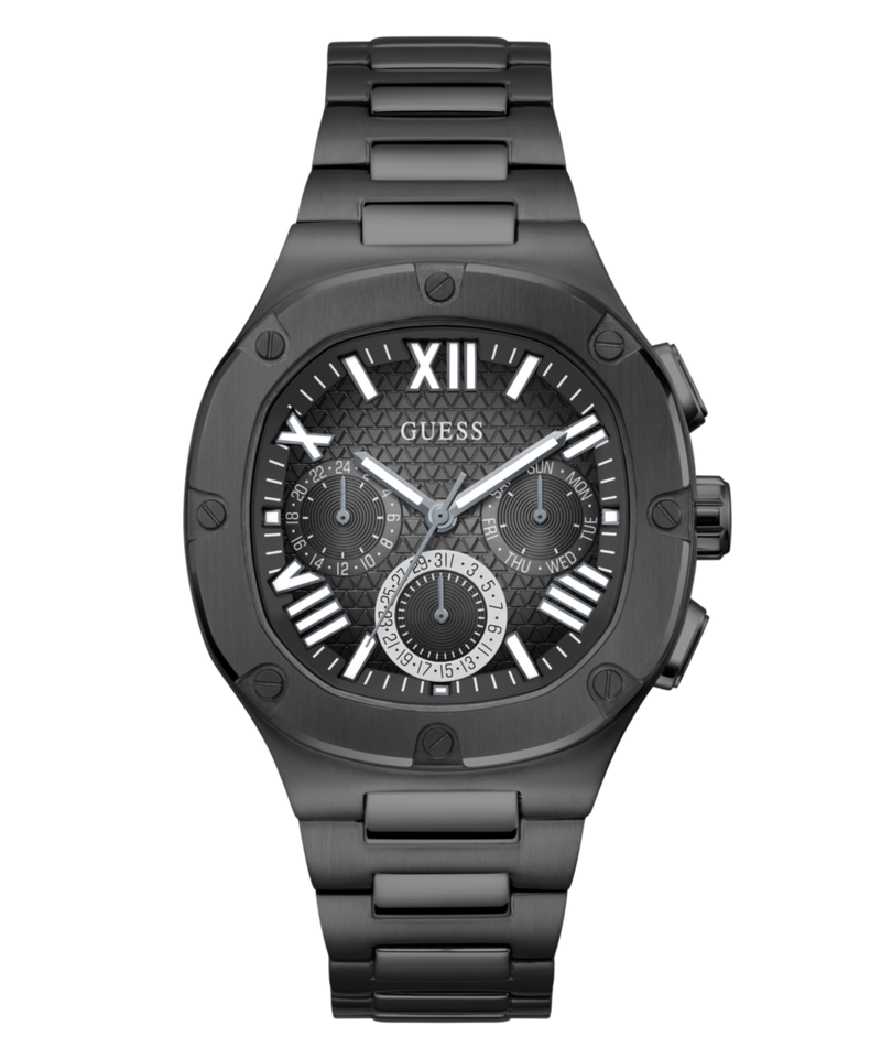 Guess Headline Black Square Dial Multi-function Men Watch Watch Guess