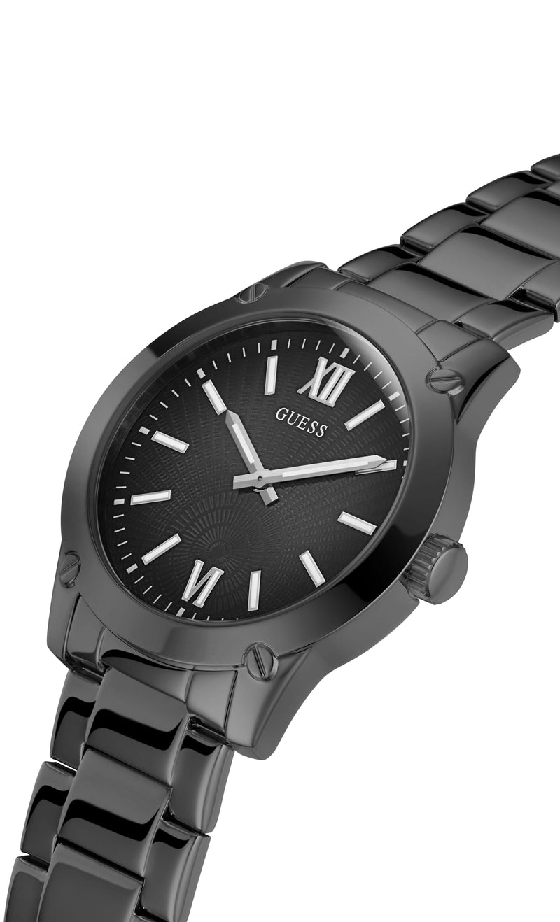 Guess Crescent Black Round Dial Analog Men Watch Watch Guess