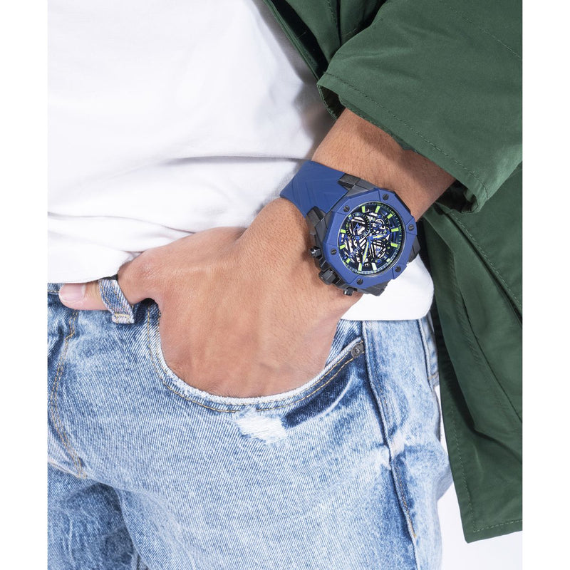 Guess Blue Round Dial Quartz Analog Women Watch Watch Guess