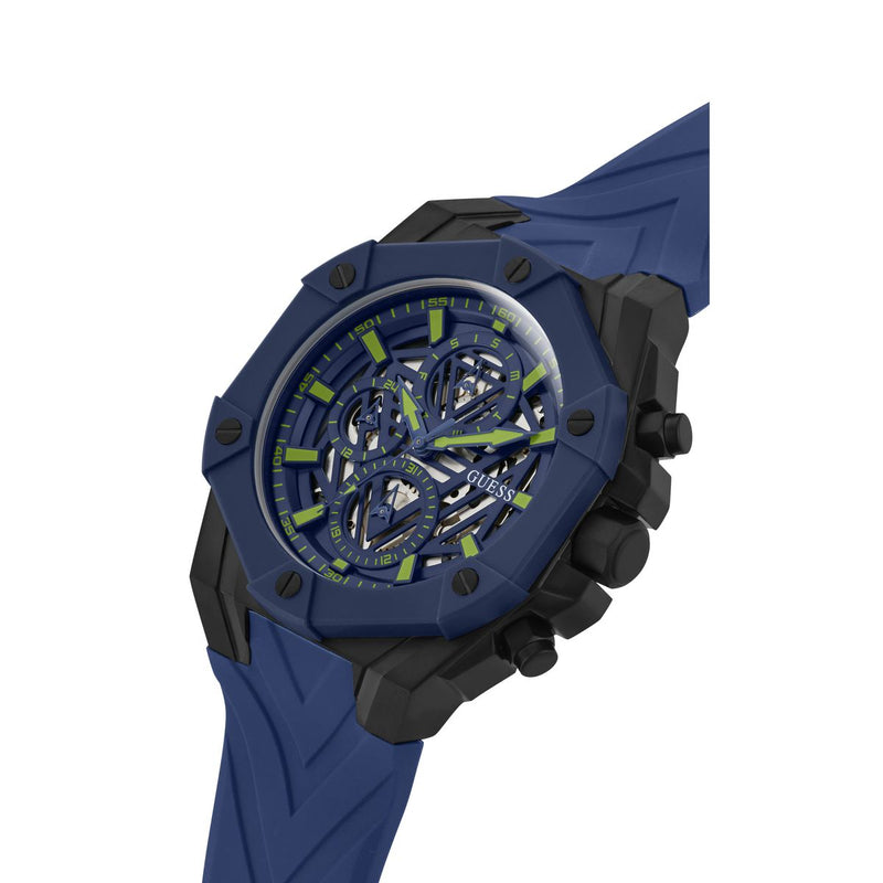 Guess Blue Round Dial Quartz Analog Women Watch Watch Guess