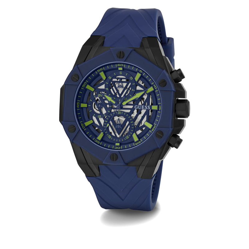 Guess Blue Round Dial Quartz Analog Women Watch Watch Guess