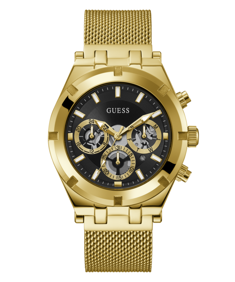 Guess Continental Gold Round Dial Multi-function Men Watch Watch Guess