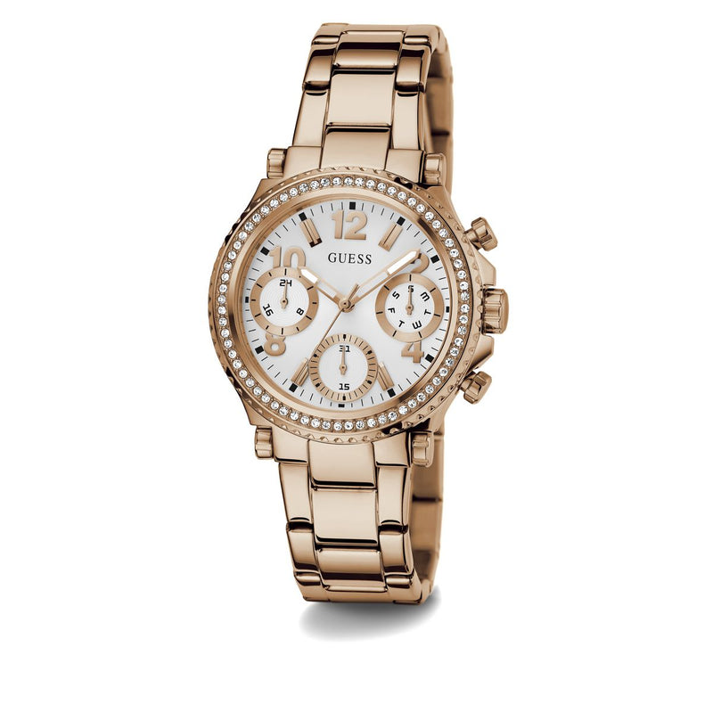 Guess White Round Dial Quartz Analog Women Watch Watch Guess
