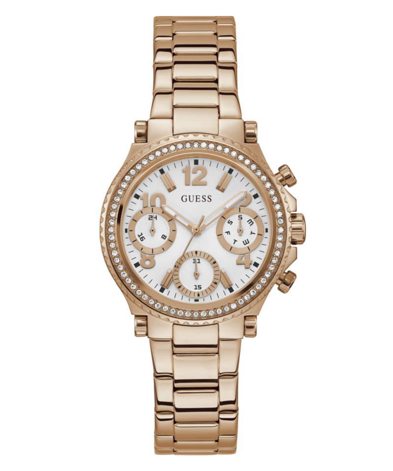 Guess White Round Dial Quartz Analog Women Watch Watch Guess