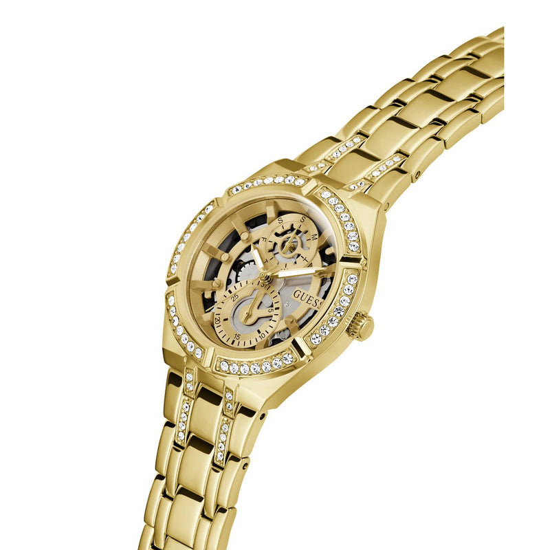 Guess Allara Champagne Round Dial Multi-function Women Watch Watch Guess