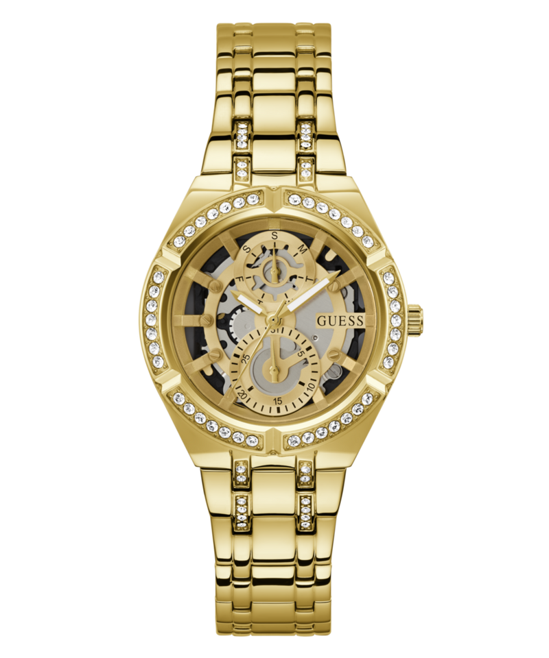 Guess Allara Champagne Round Dial Multi-function Women Watch Watch Guess