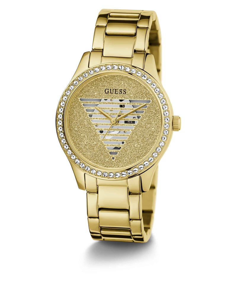 Guess Trend Champagne Round Dial Analog Women Watch Watch Guess