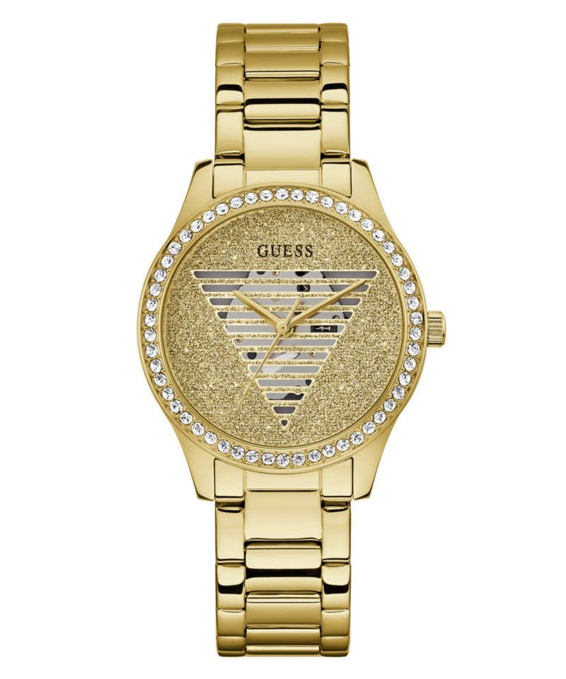 Guess Trend Champagne Round Dial Analog Women Watch Watch Guess