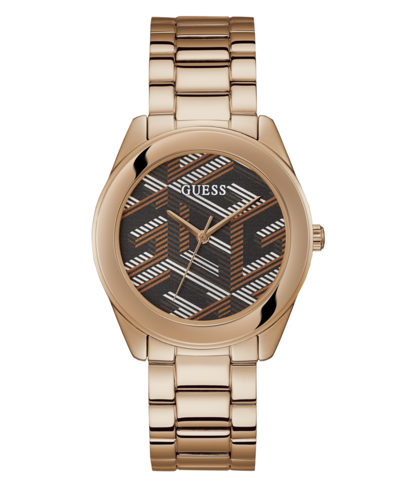 Guess Cubed Rose gold Round Dial Analog Women Watch Watch Guess