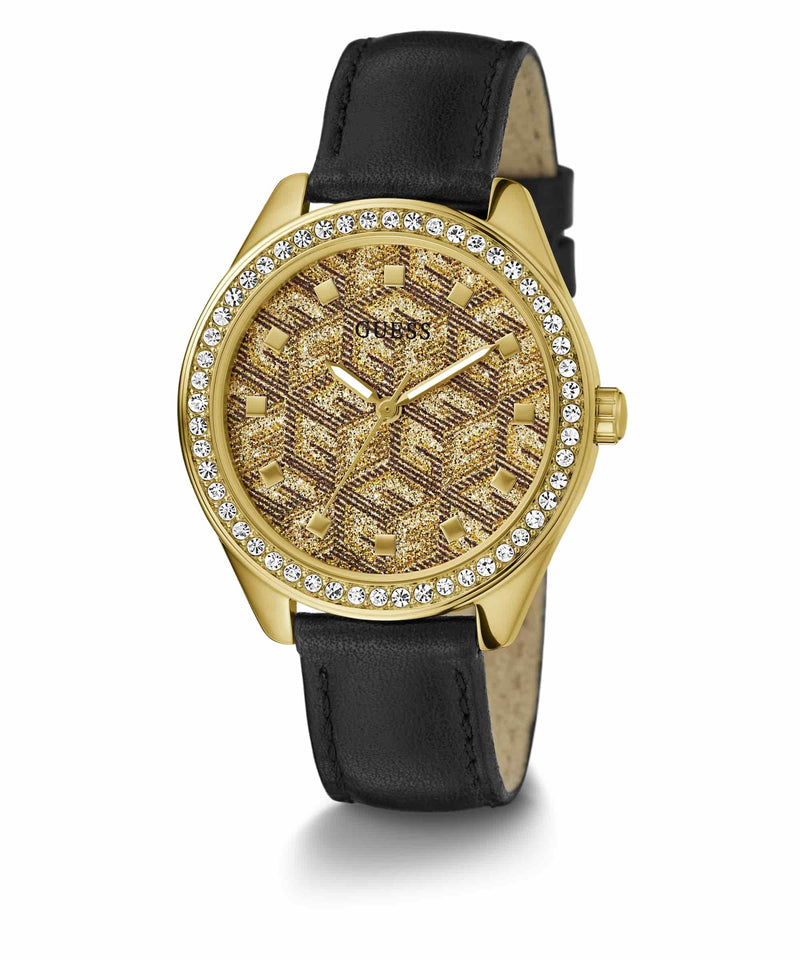 Guess Trend Gold Round Dial Analog Women Watch Watch Guess