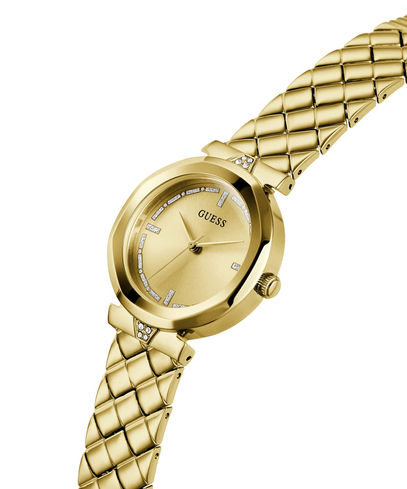 Guess Rumour Champagne Round Dial Analog Women Watch Watch Guess