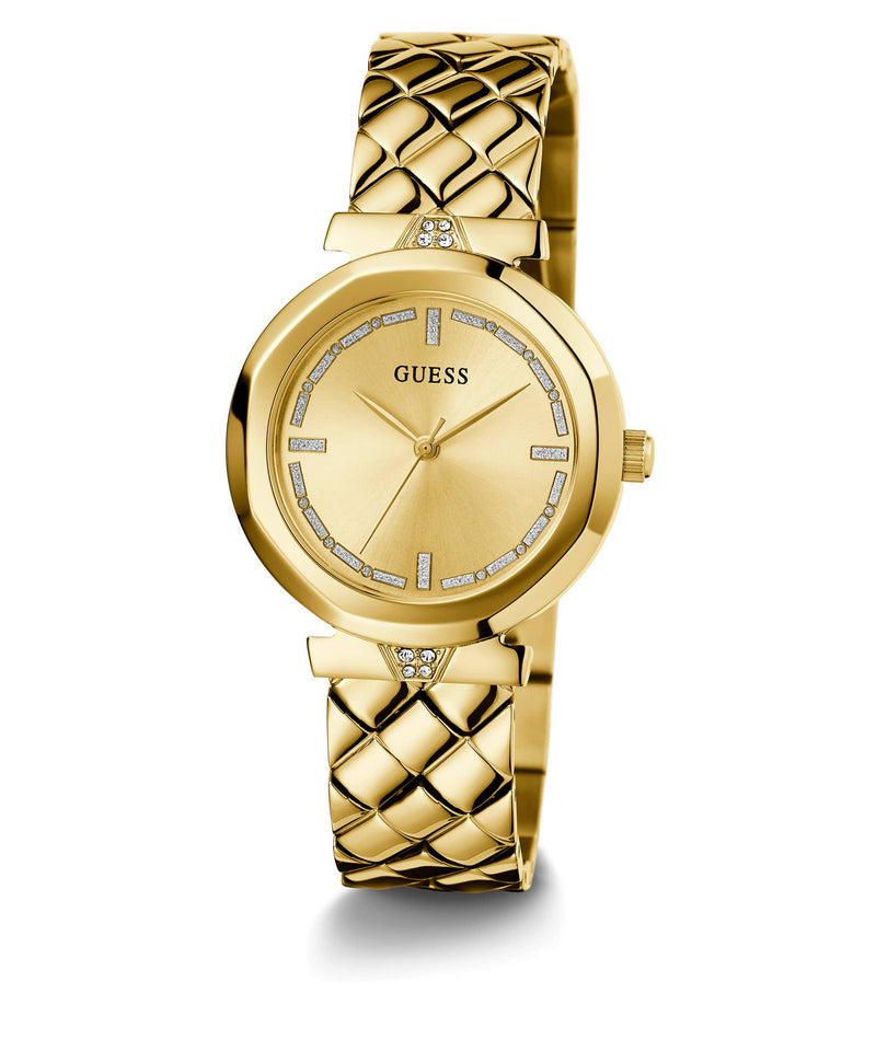 Guess Rumour Champagne Round Dial Analog Women Watch Watch Guess