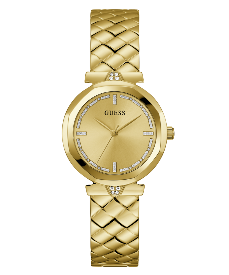 Guess Rumour Champagne Round Dial Analog Women Watch Watch Guess