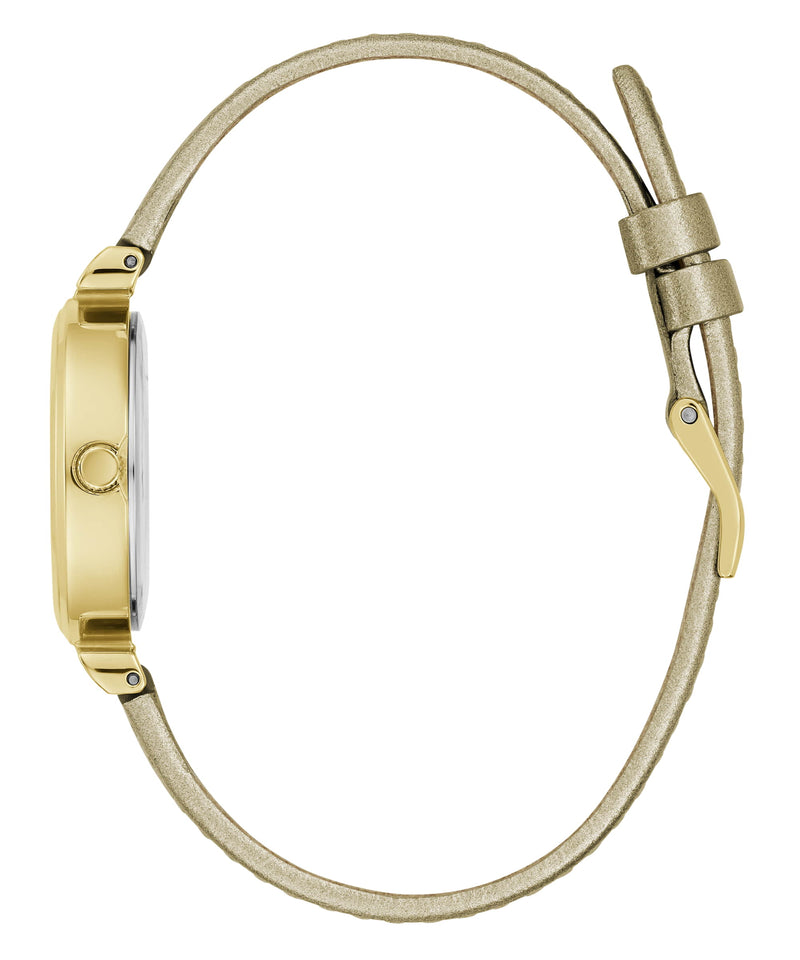 Guess Array Champagne Round Dial Analog Women Watch Watch Guess