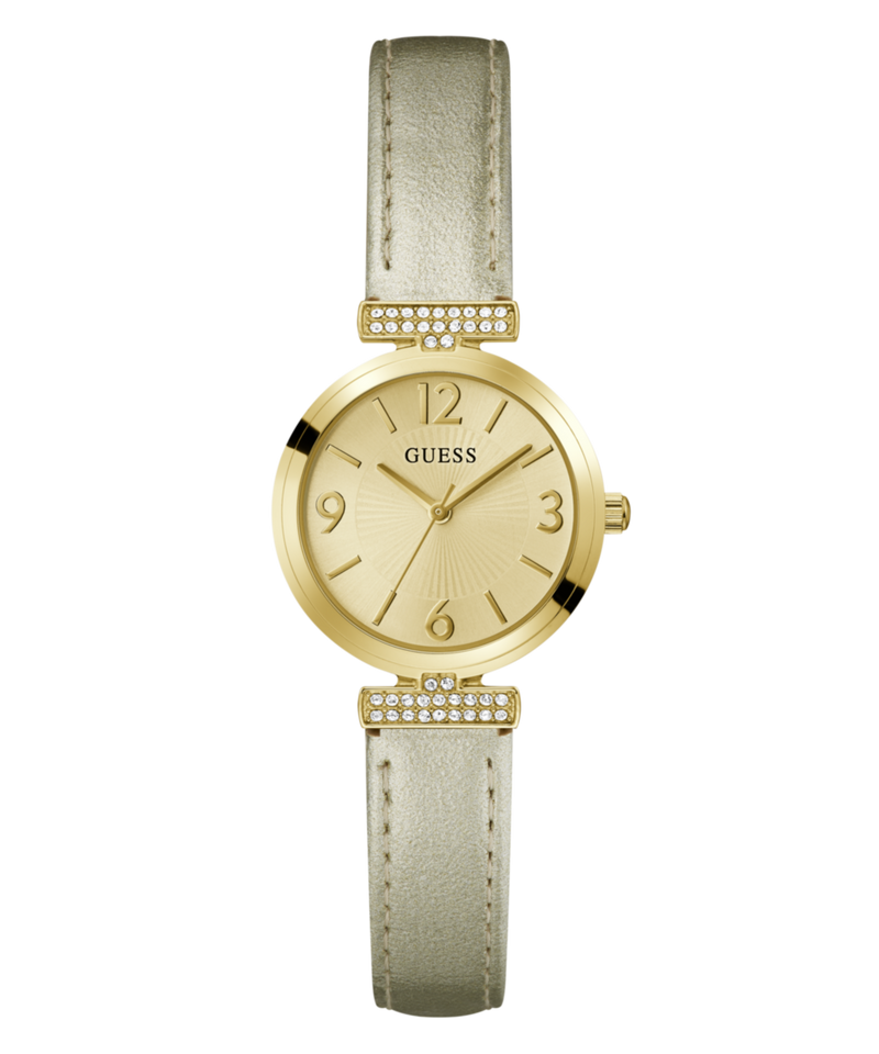 Guess Array Champagne Round Dial Analog Women Watch Watch Guess